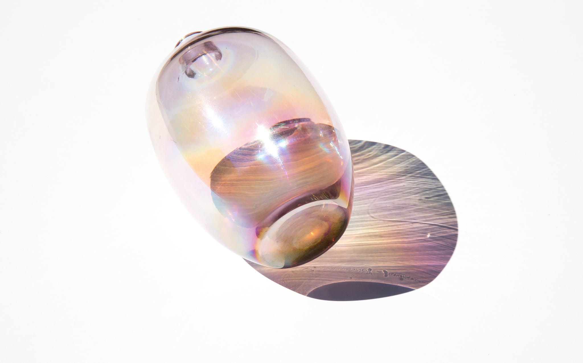 Iridescent Blush Murano Vase