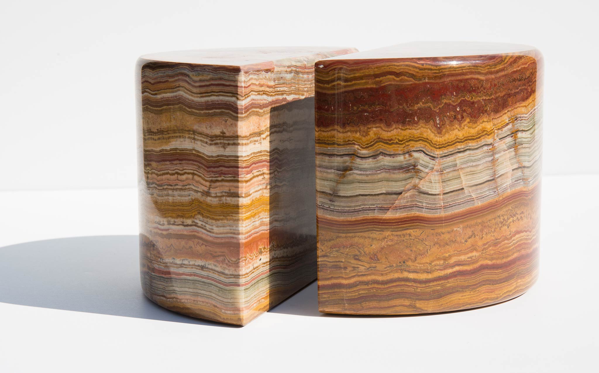 Layered Stone Bookends