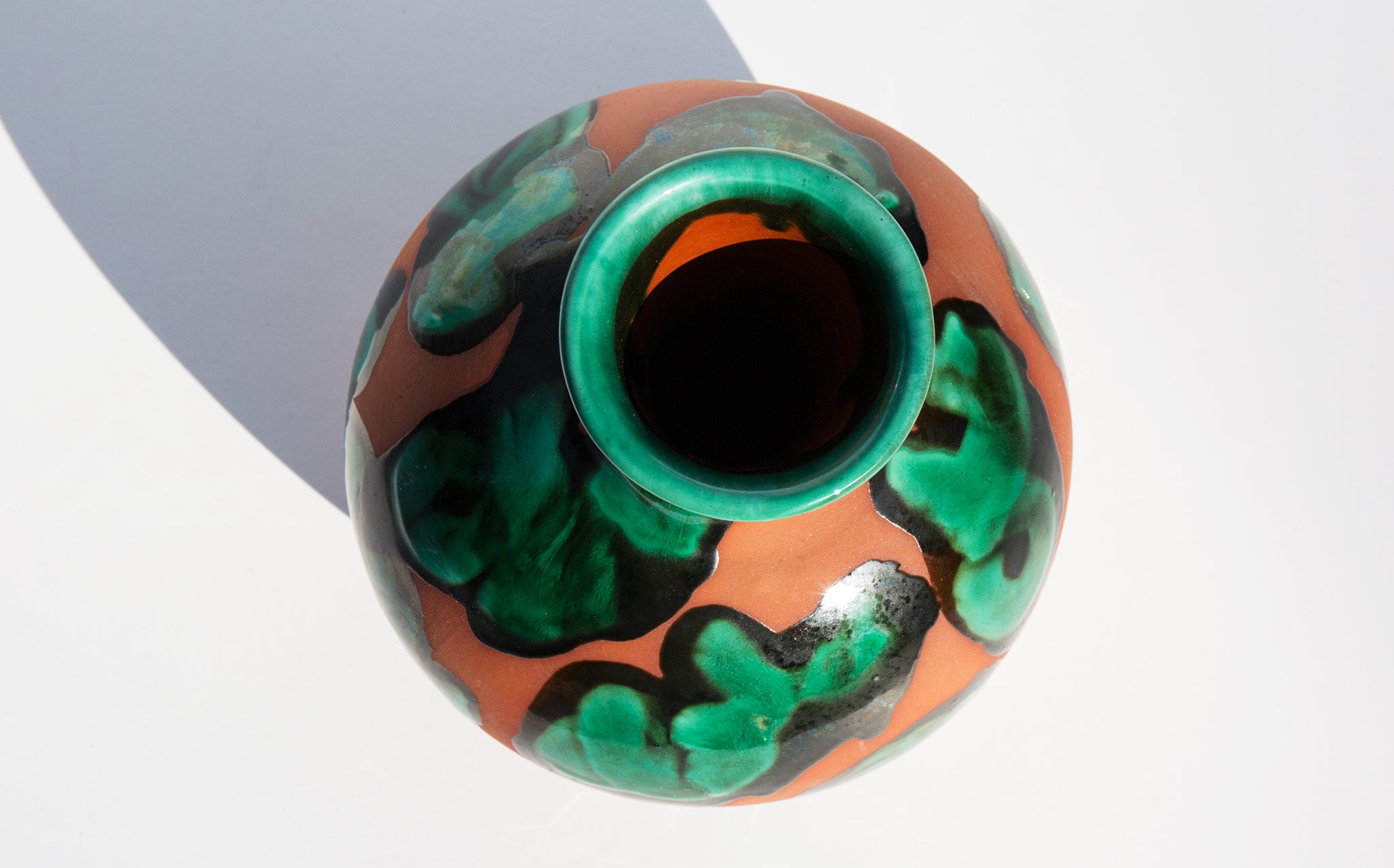 Hand Painted Terra Cotta Jungle Vase