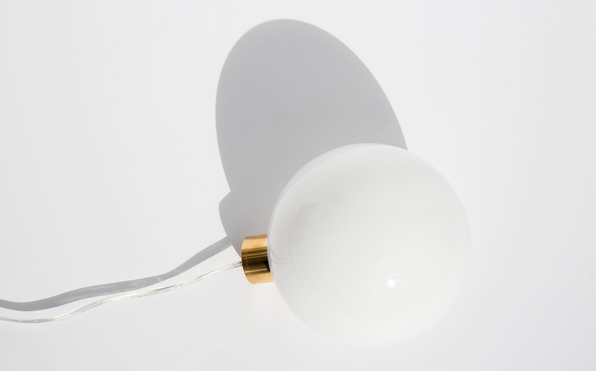 Minimalux Opal Glass and Brass Bulb