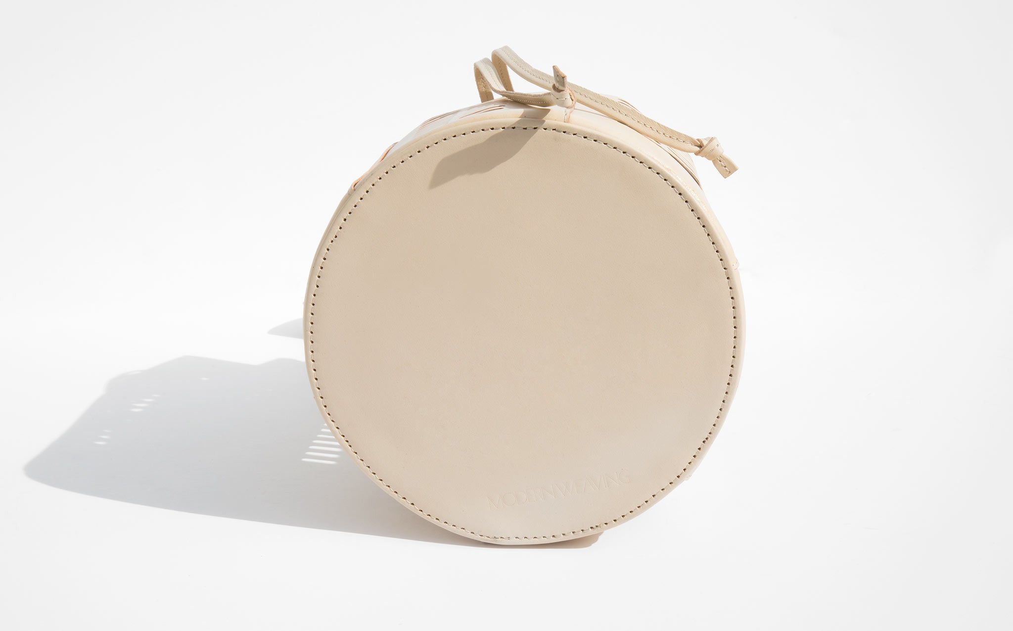 Modern Weaving Neutral Mini Oval Die Cut Bucket Bag