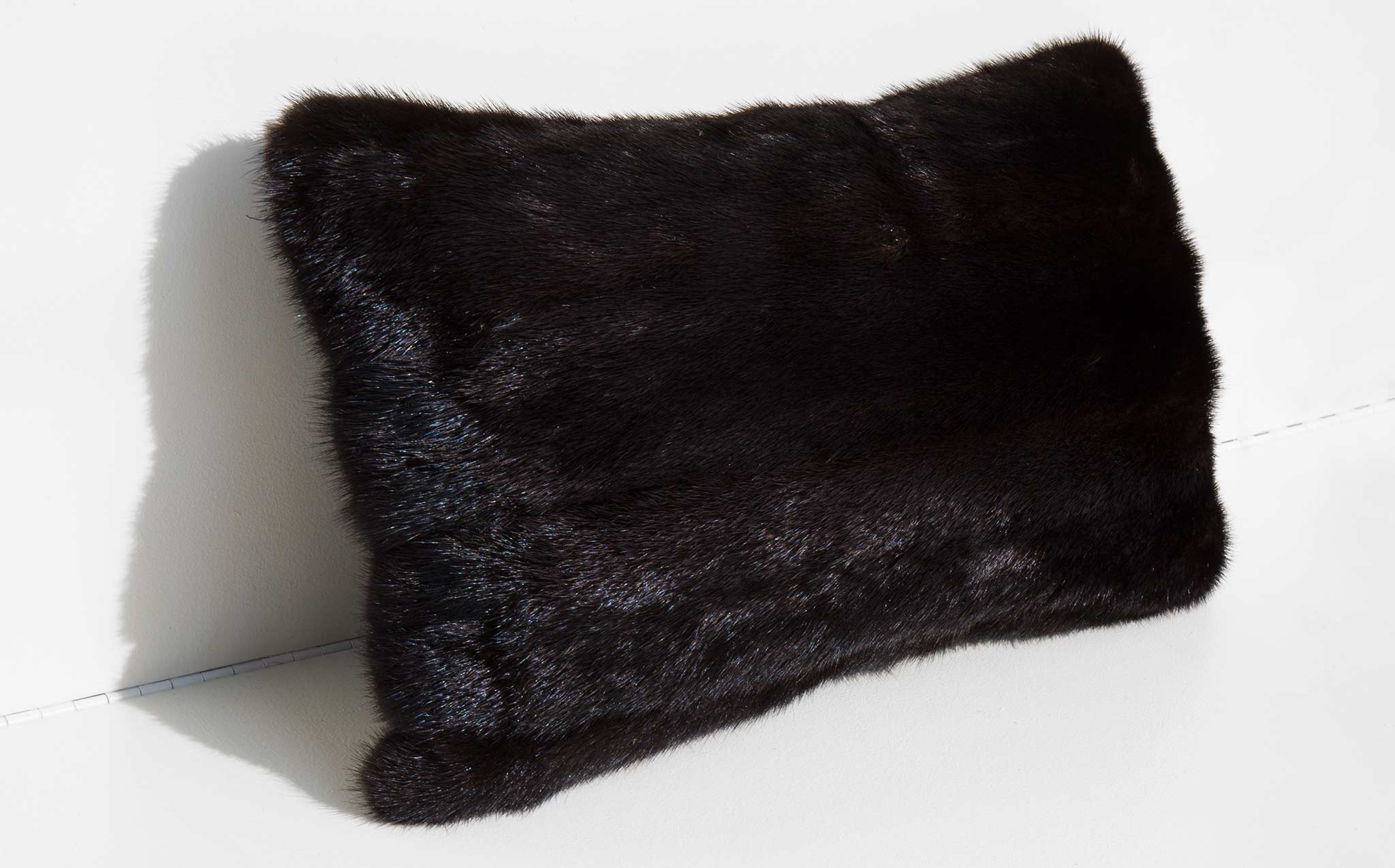 Recycled Mink and Velvet Throw Pillow