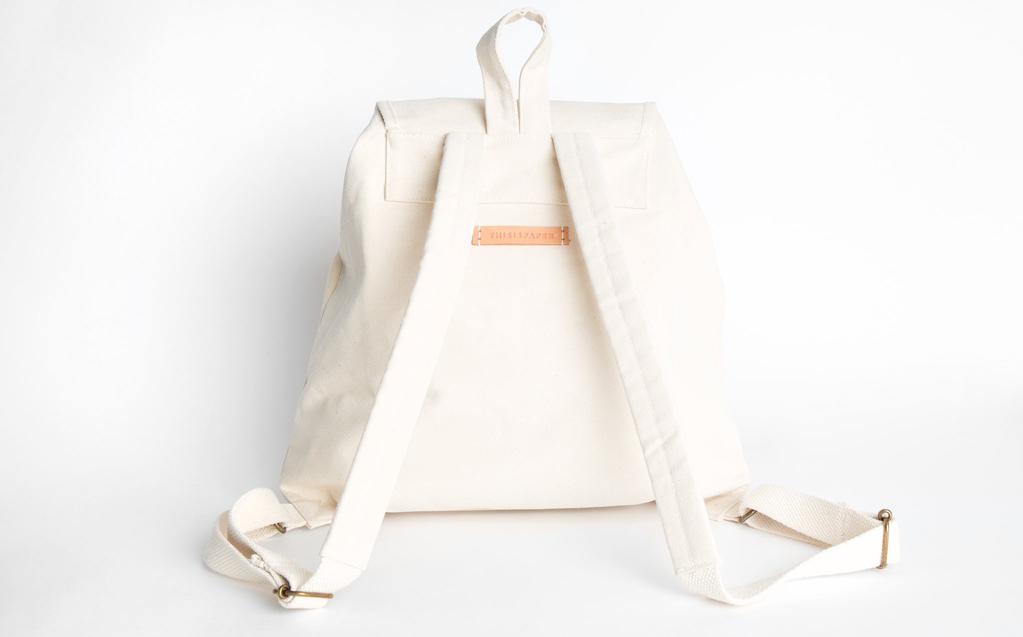Thisispaper Classic Natural Canvas Backpack