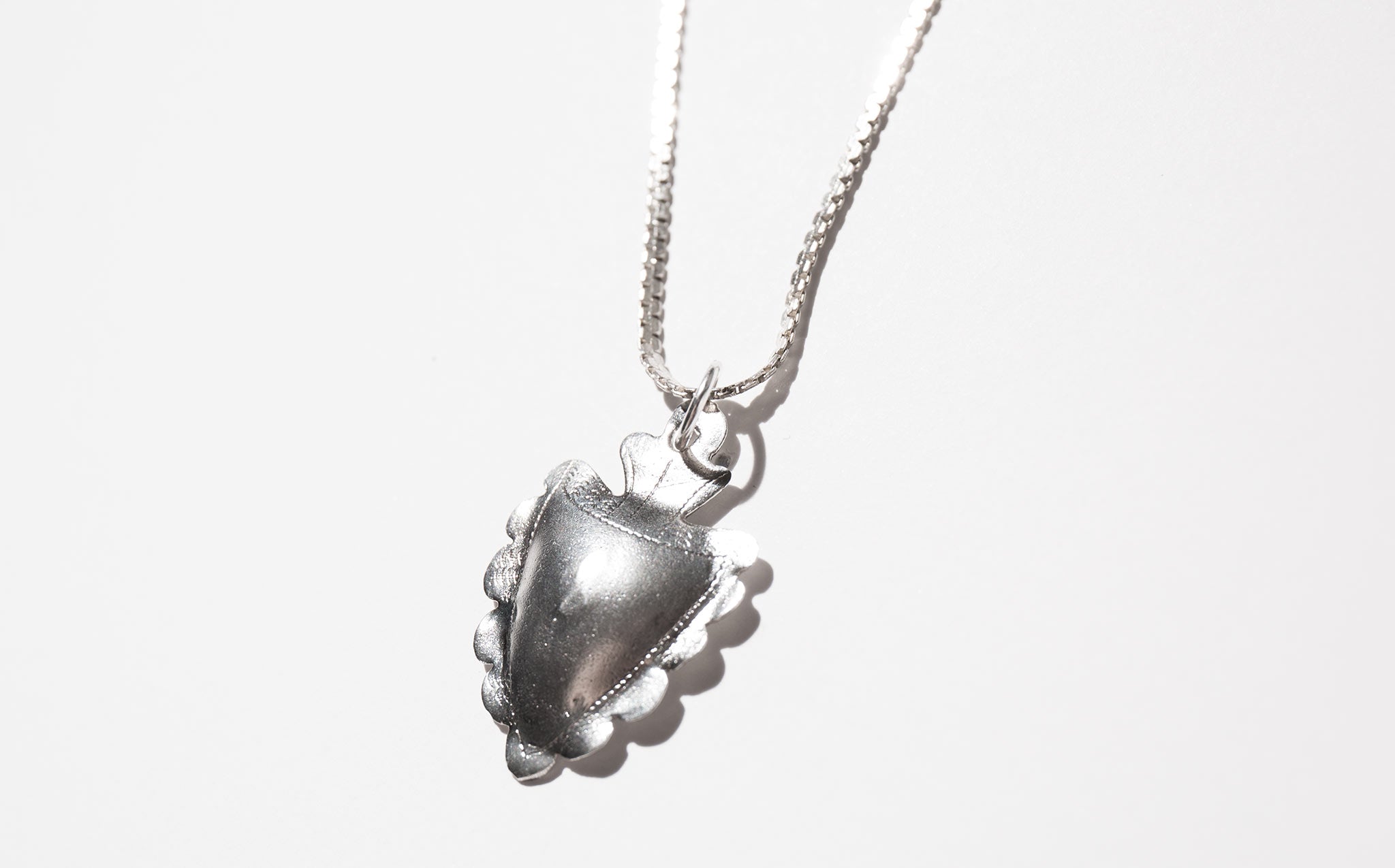 Sterling Silver Heart Milagro Necklace