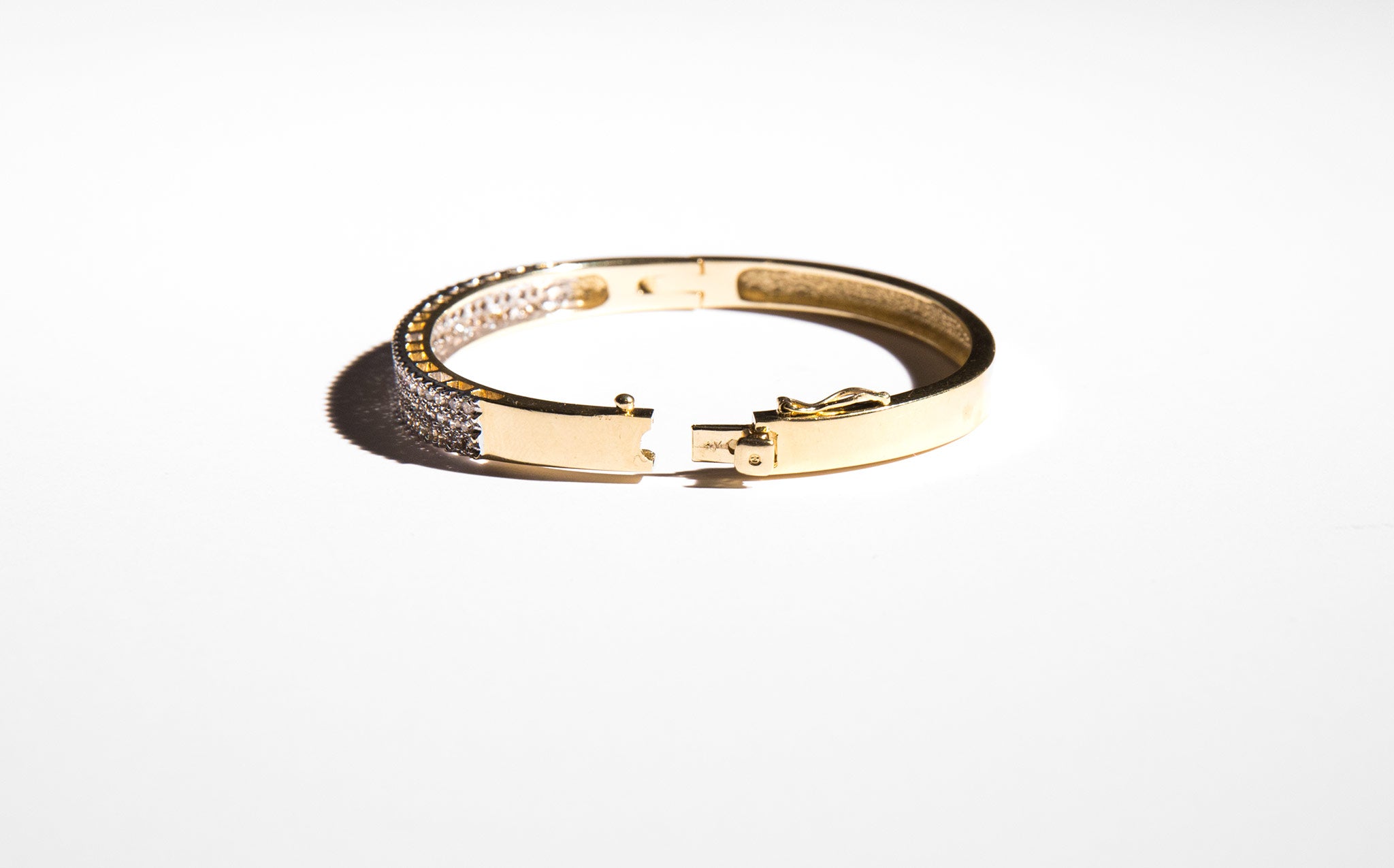 Pave Diamond and Gold Midas Bracelet
