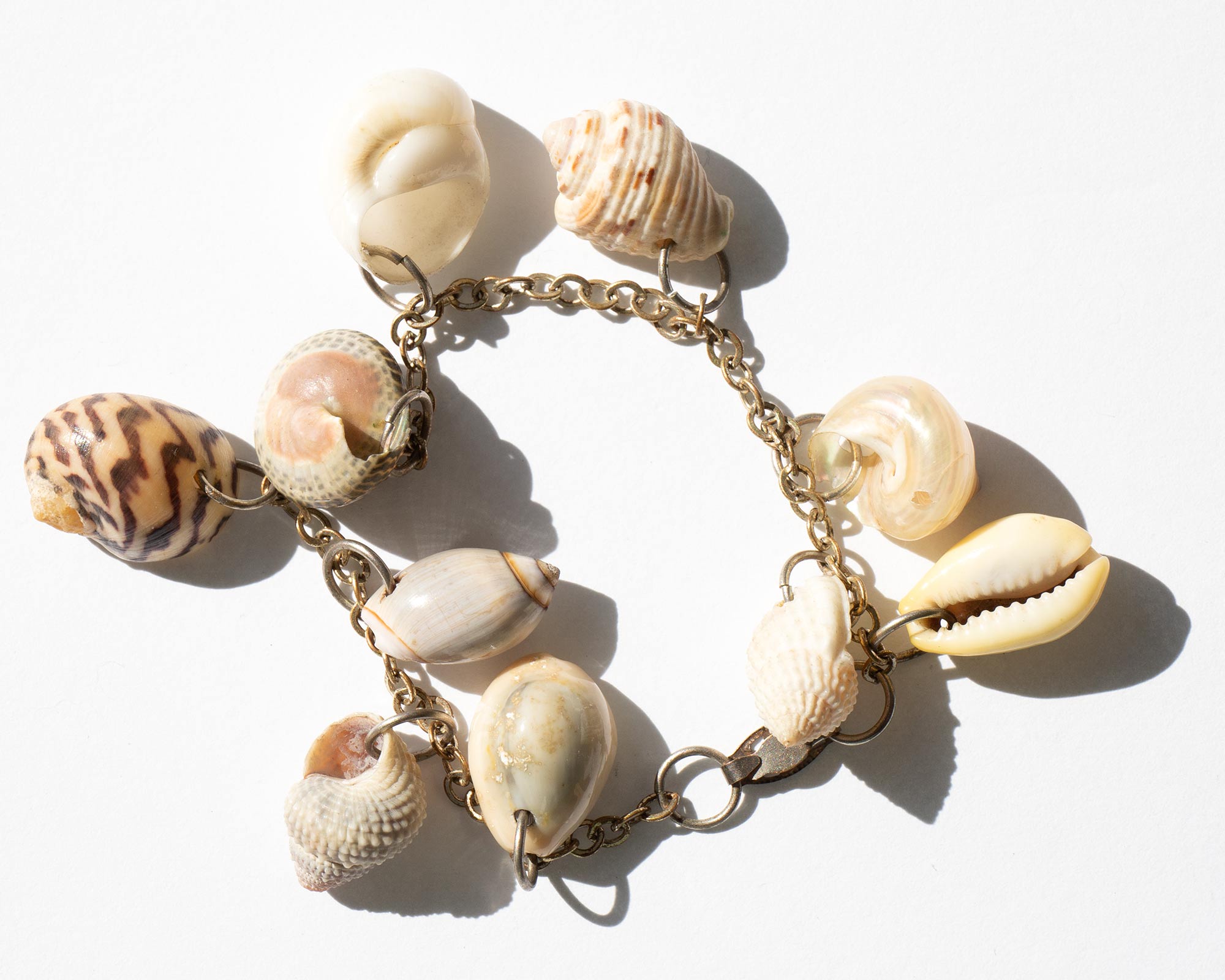 Antique Shell Charm Bracelet