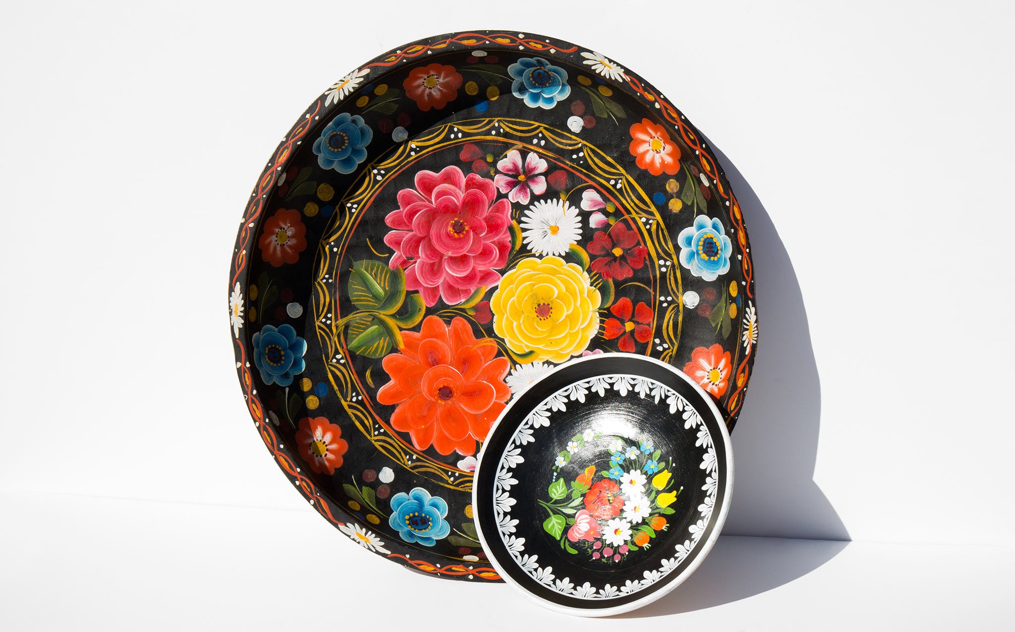 Hand Painted Mexican Floral Batea