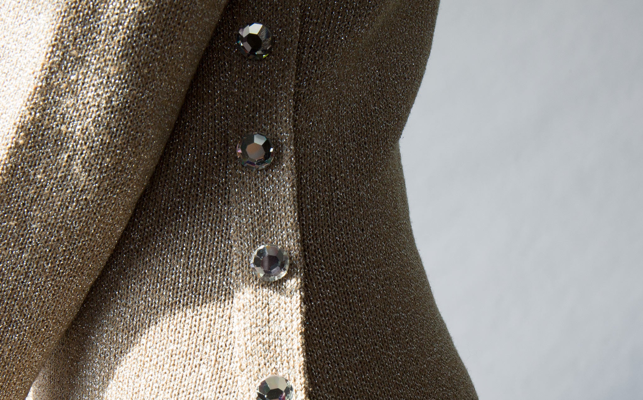 Holiday Dress with Glass Buttons