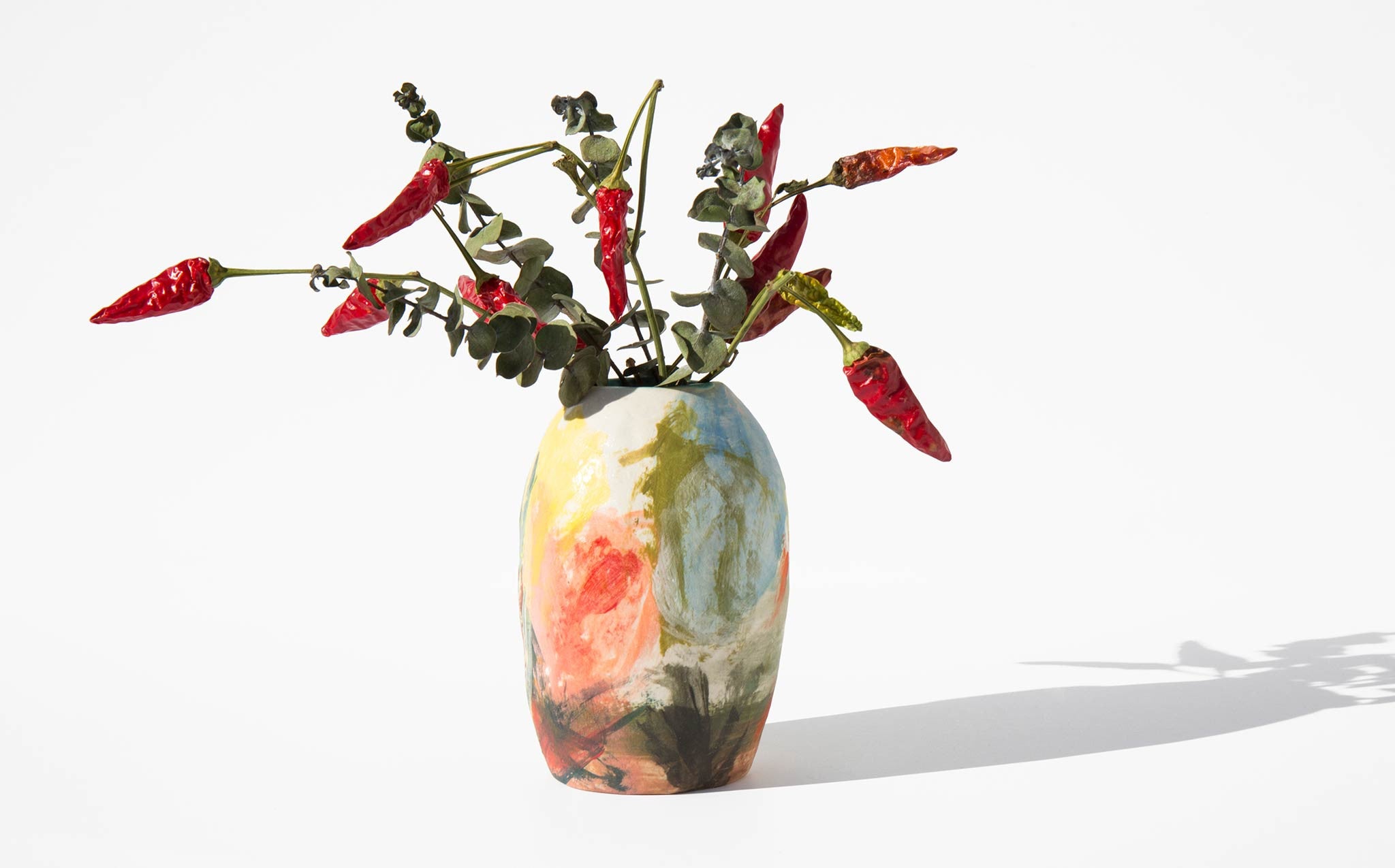 Shino Takeda Painted Ceramic Vase