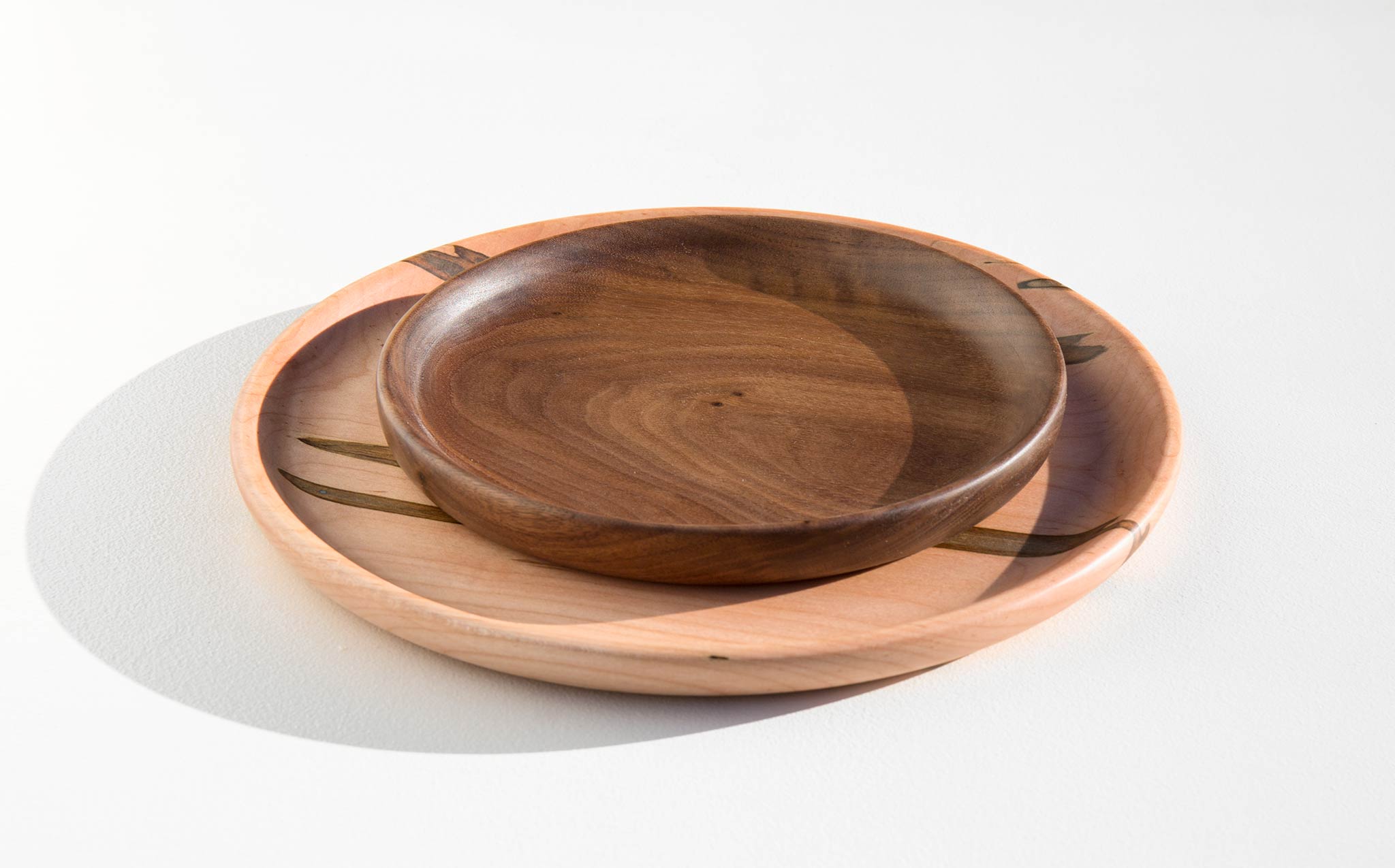 Mod Tribe Design Ambrosia Maple and Walnut Plate Set