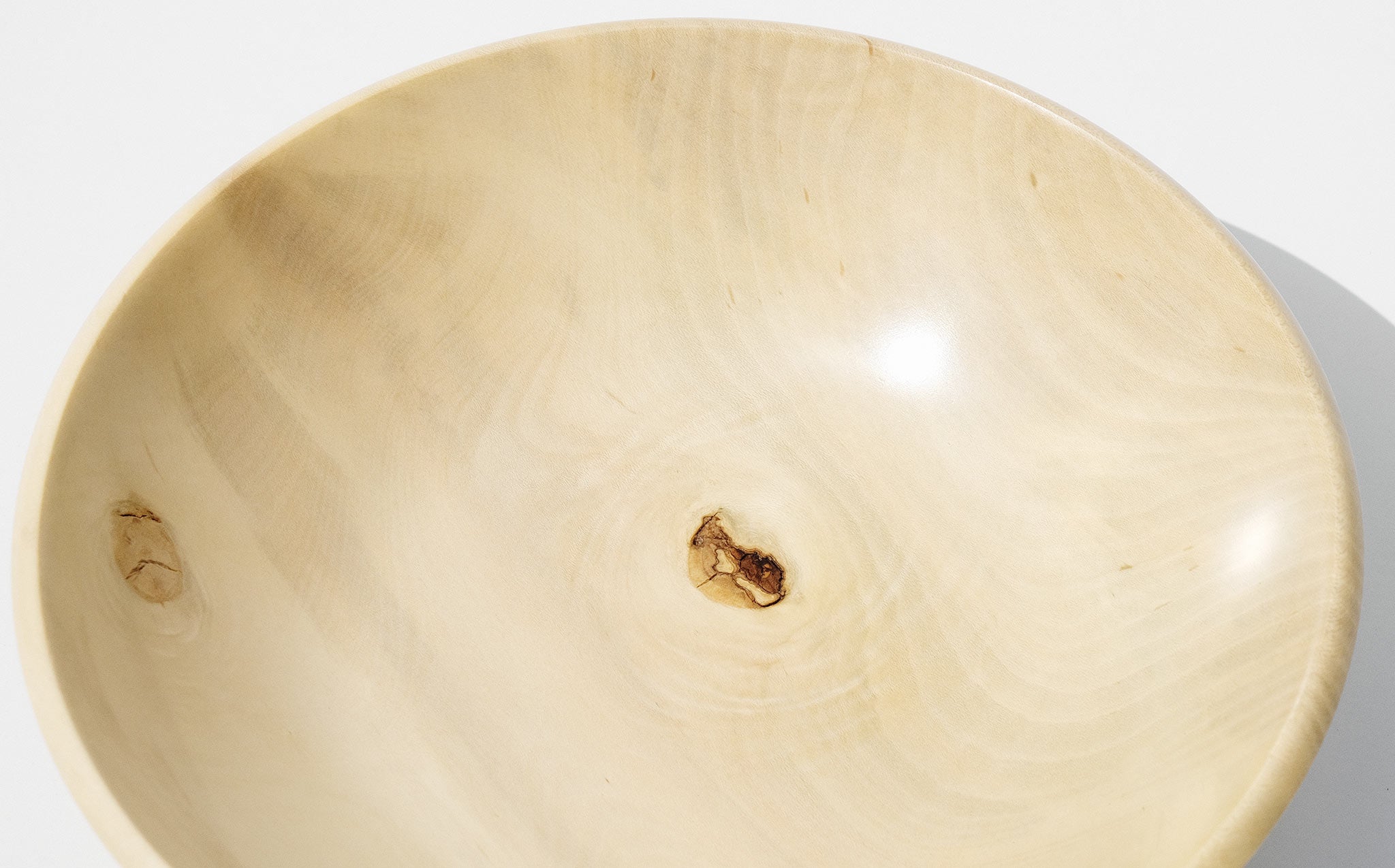Bruce Perlmutter Hand Lathed Round Holly Bowl
