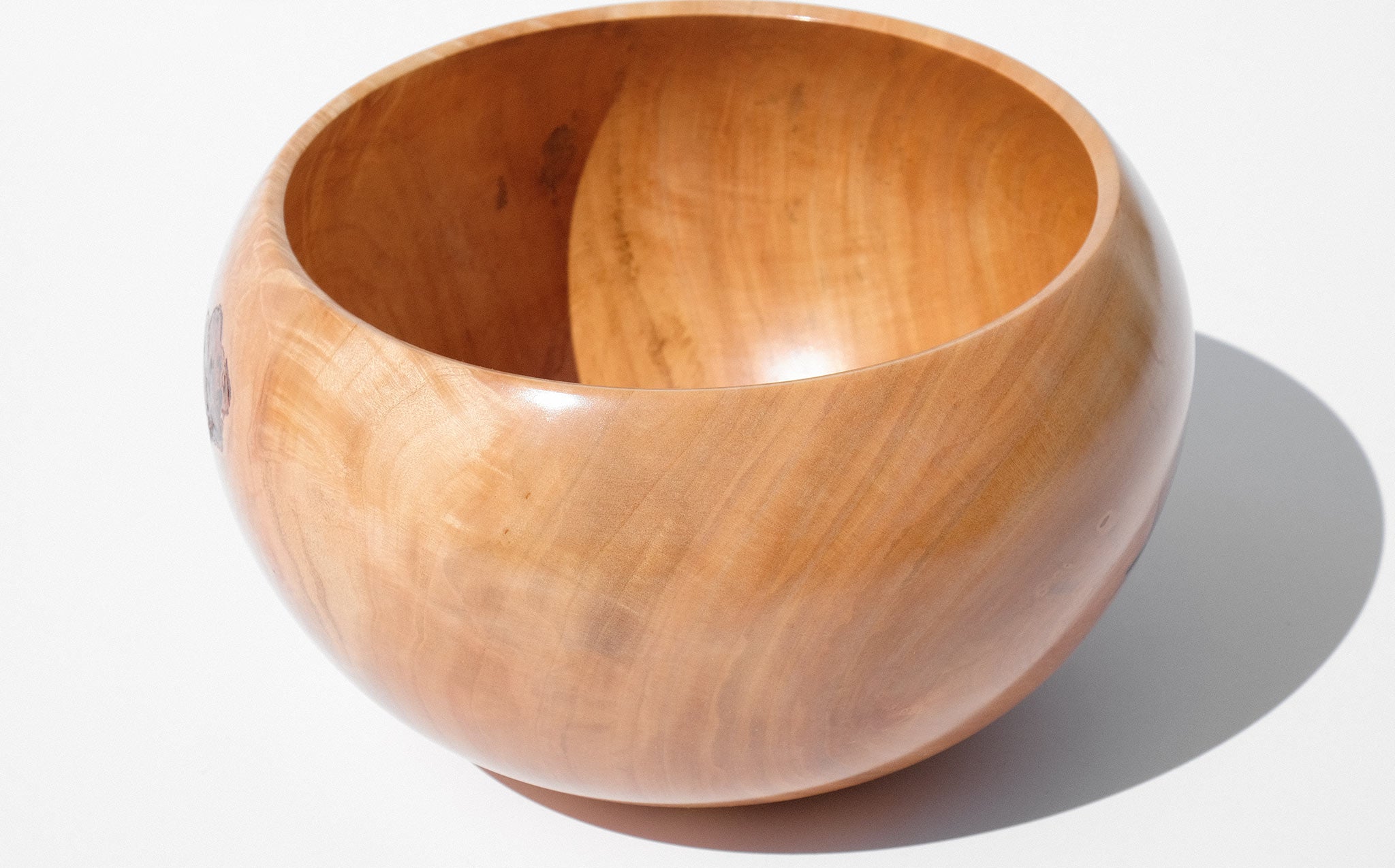 Bruce Perlmutter Hand Lathed Silver Maple Bowl