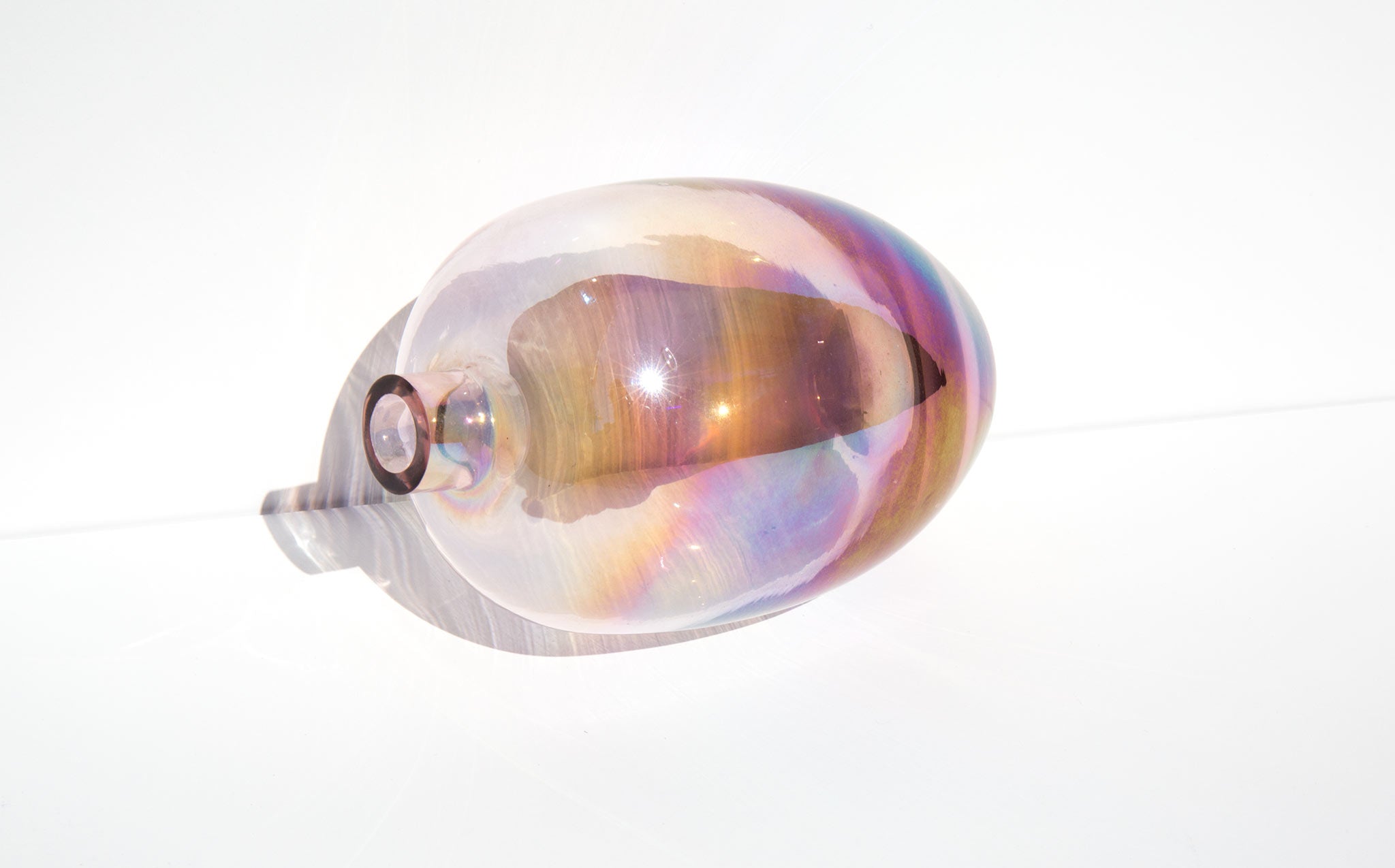 Iridescent Blush Murano Vase