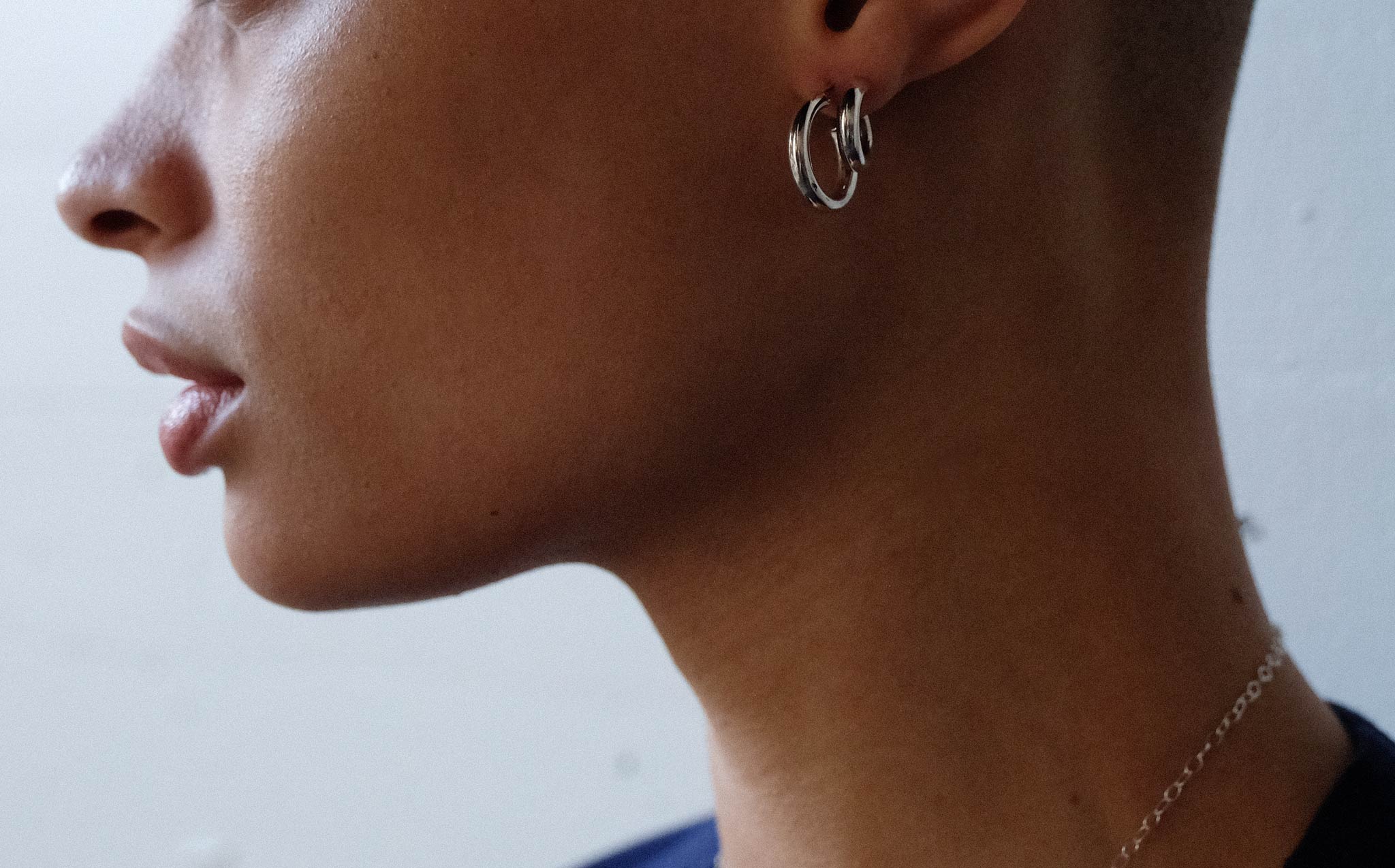 Sterling Double Hoop Earrings
