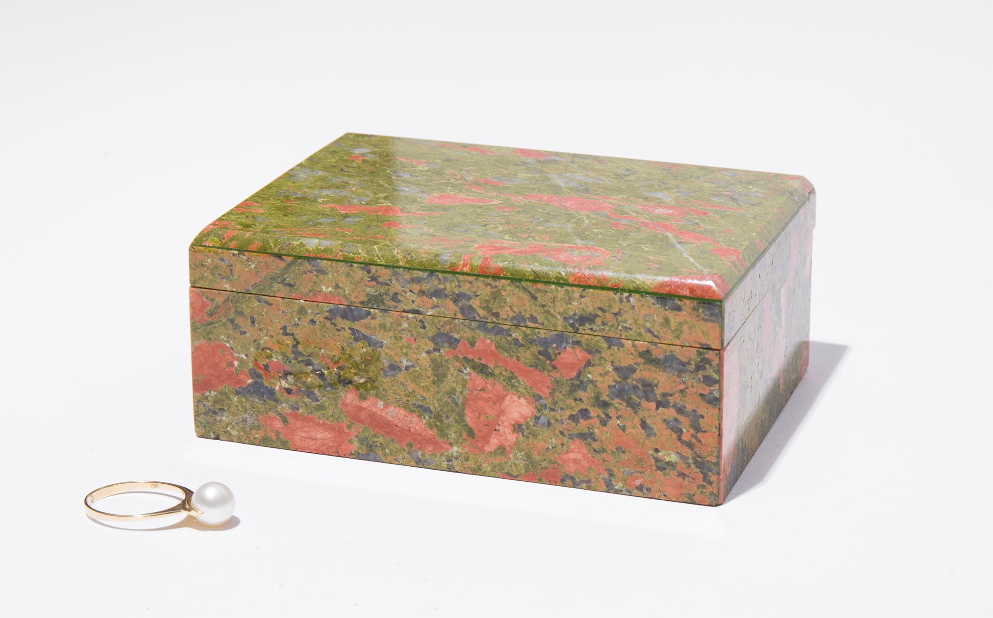 Two-Tone Stone Trinket Box