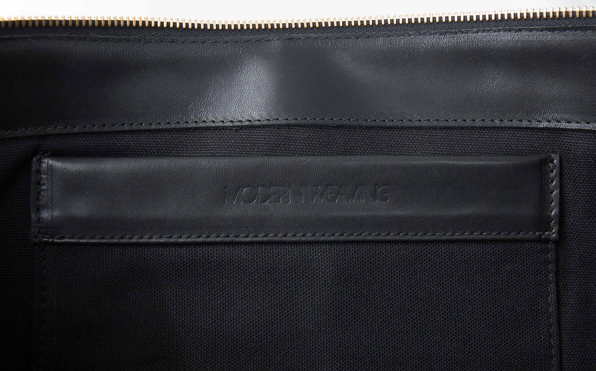Modern Weaving Black Aureole Zip Clutch