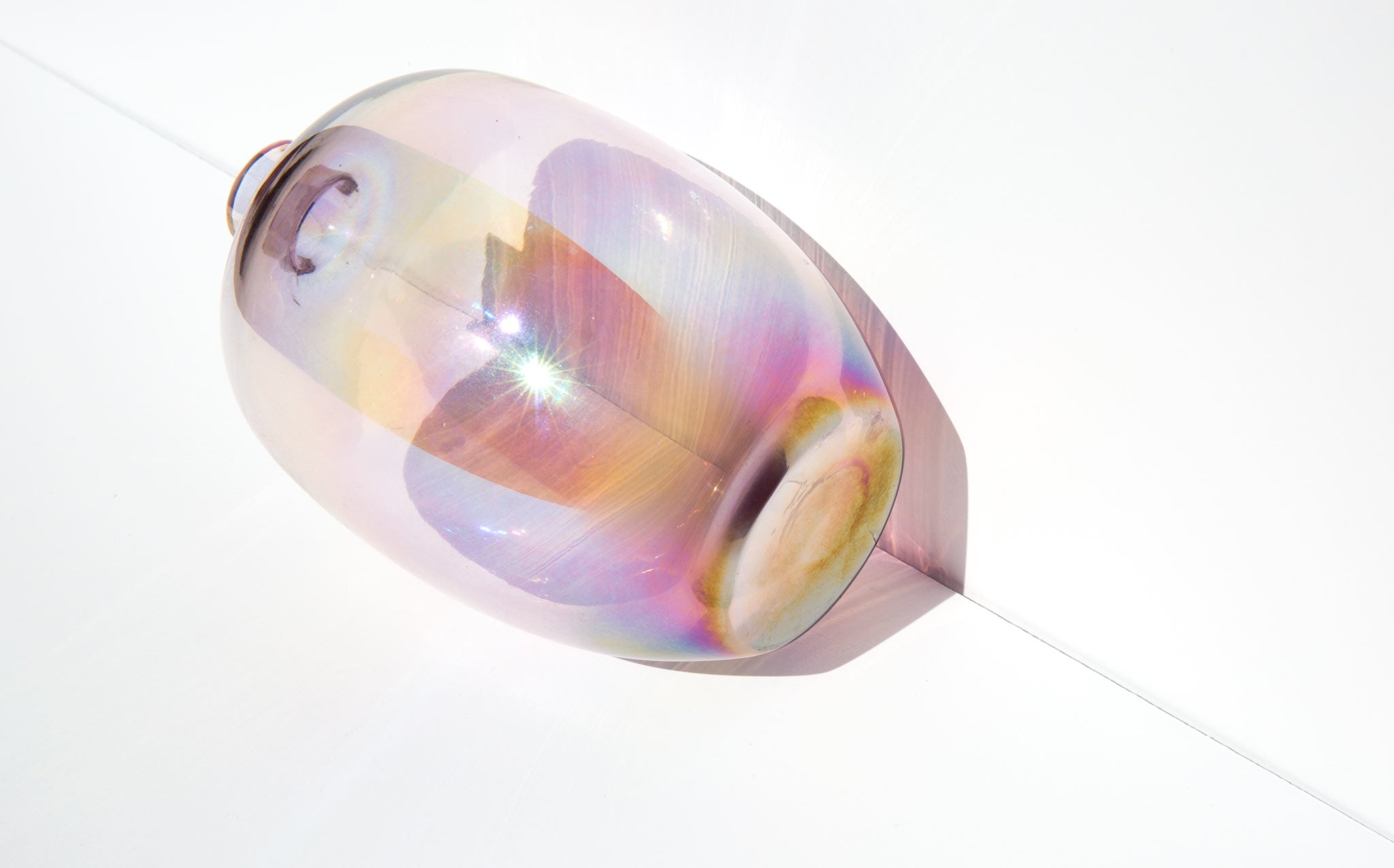 Iridescent Blush Murano Vase