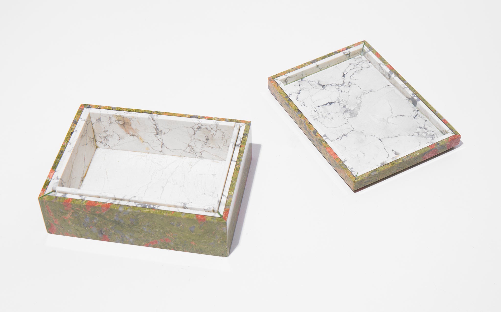 Two-Tone Stone Trinket Box