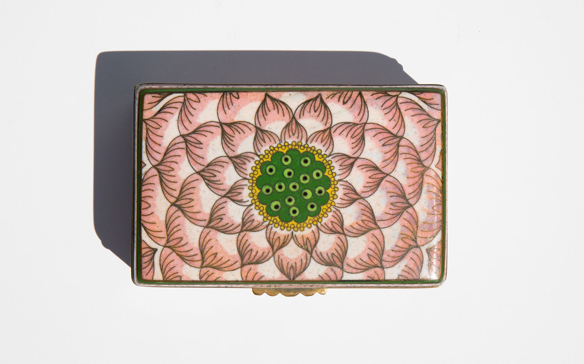 Cloisonné Lotus Matchbox