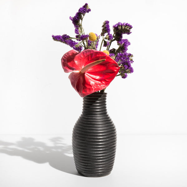 Christina Haines Metallic Ribbed Vase