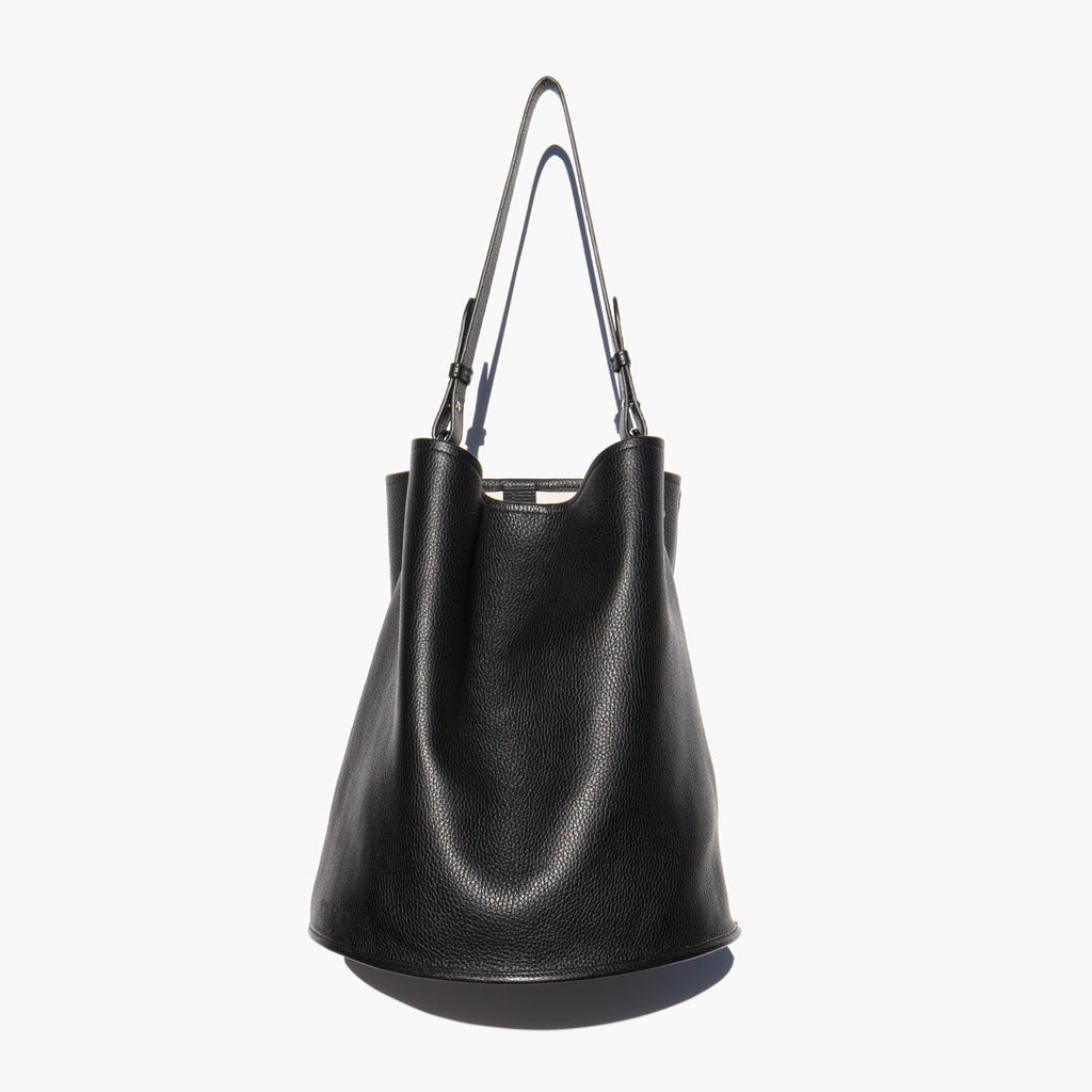 Creatures Of Comfort Black Morocco Leather Large Bucket Bag
