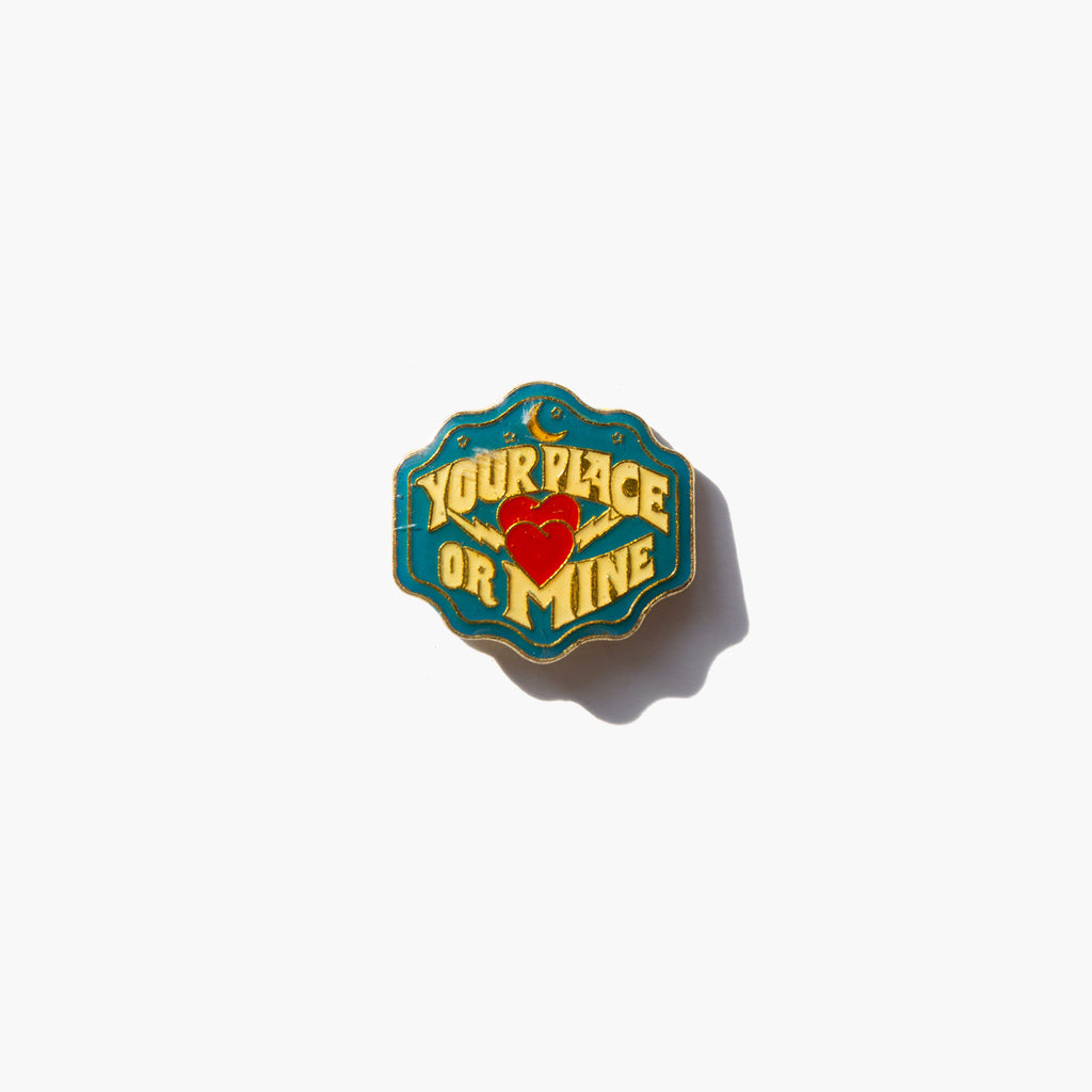 Your Place or Mine Vintage Enamel Pin