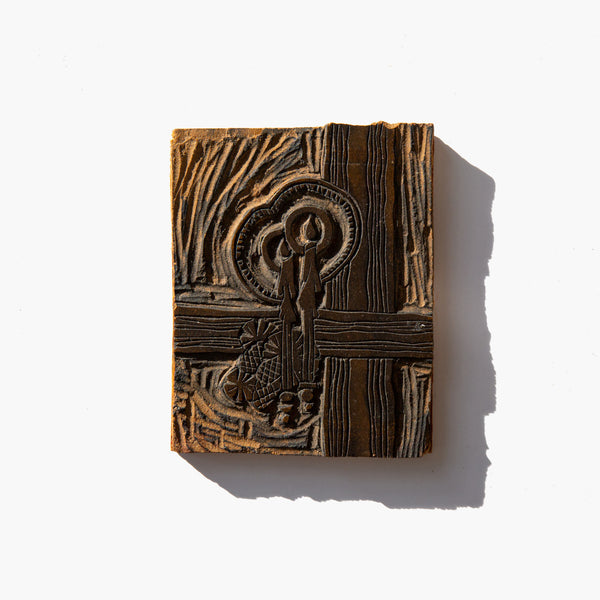 Candlelight Wooden Printing Block