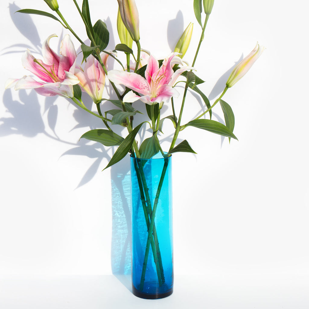 Cerulean Cylinder Vase