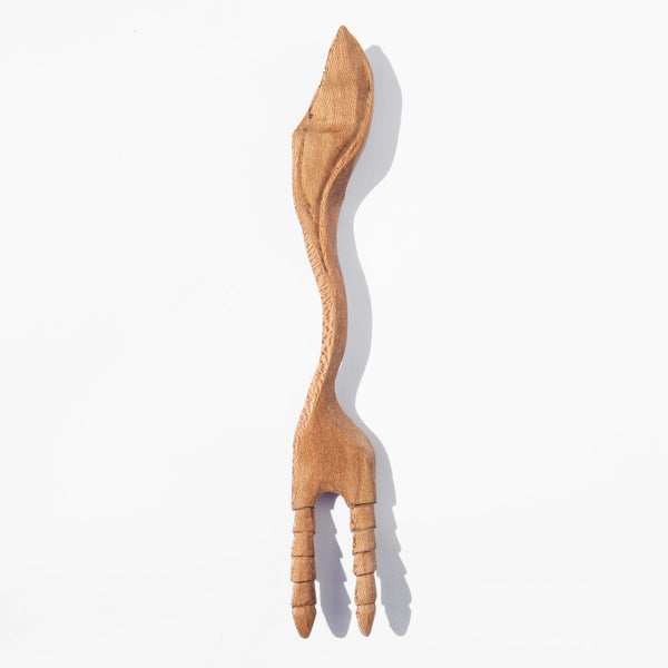 Hand Carved Chicken Foot Serving Fork