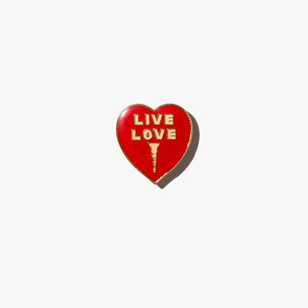Live Love Screw Vintage Pin