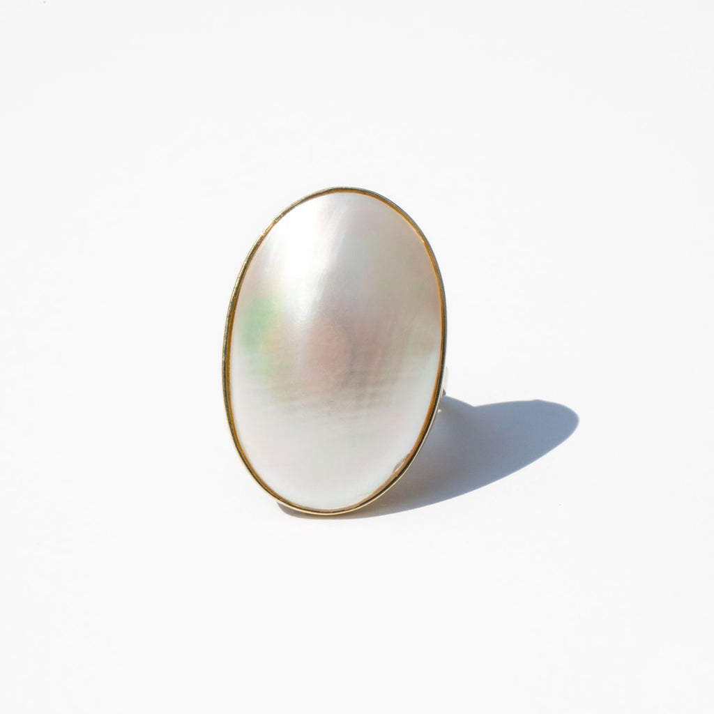 Mother of Pearl and 14K Dome Ring