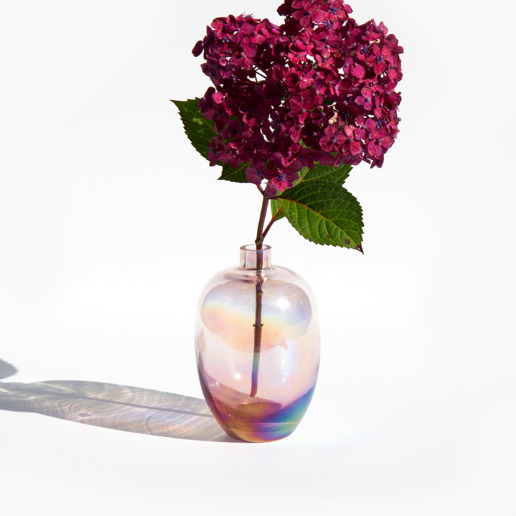 Iridescent Blush Murano Vase