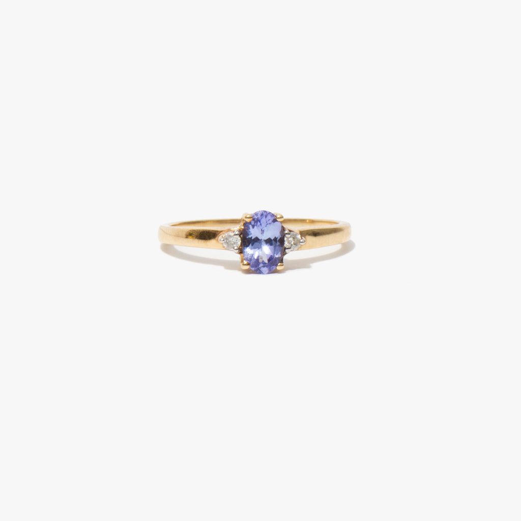 Tanzanite and Diamond Sweetheart Ring