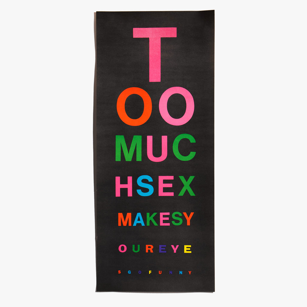 Too Much Sex 70's Blacklight Print