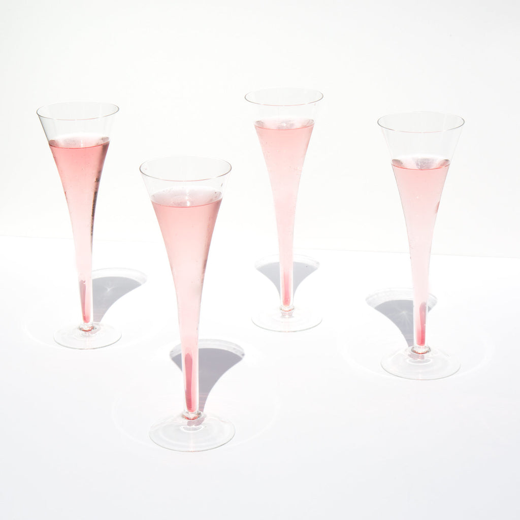 Tapered Deco Champagne Flutes