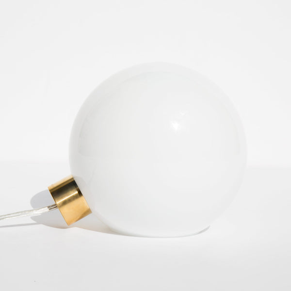 Minimalux Opal Glass and Brass Bulb
