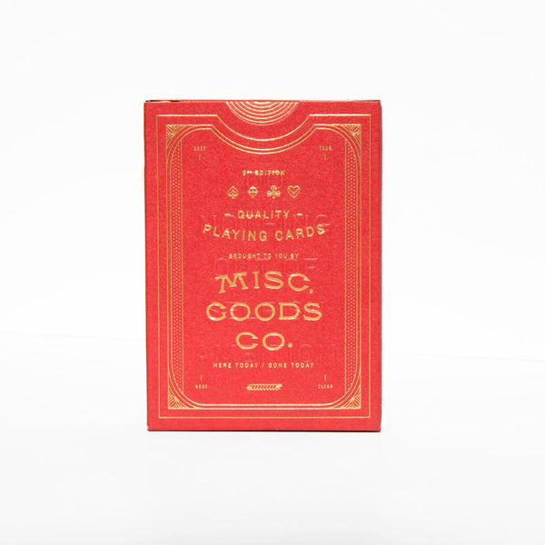 Misc Goods Co Playing Cards - Red Large